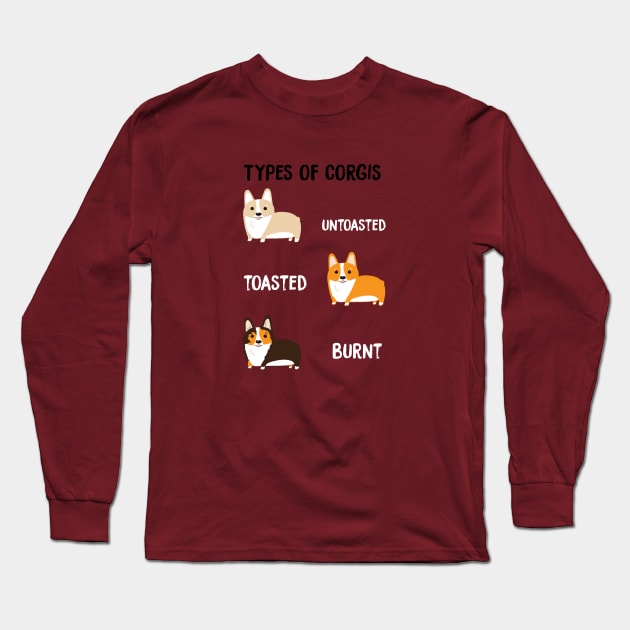 Types of Corgis Long Sleeve T-Shirt by saniday